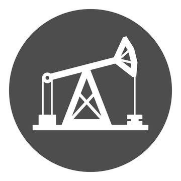 Pumpjack Icon. Vector.