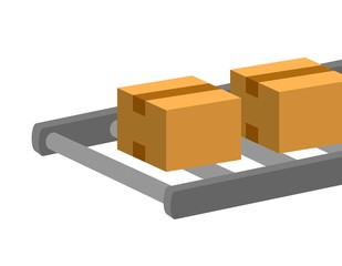 Obraz premium ローラーコンベアー