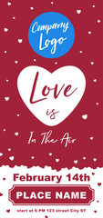 Valentines day concept banner background