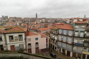 Fototapeta na wymiar Streets and Architecture of Rainy Porto, Portugal
