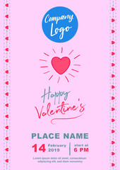 Valentines day concept banner background