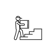 courier parcel. Signs and symbols can be used for web, logo, mobile app, UI, UX