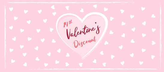 Valentines day concept banner background