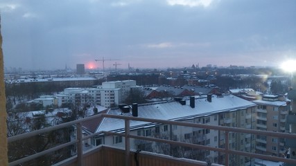 Stockholm winter skyline