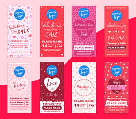 Valentines day concept banner pack