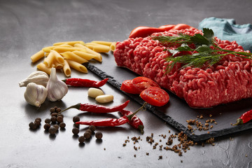 Fresh forcemeat from beef