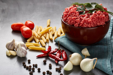 Fresh forcemeat from beef