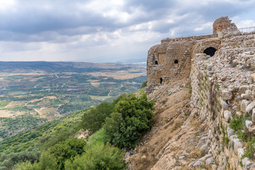 Fototapeta na wymiar Landscape and the Nimrod Fortress