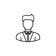 avatar showman outline icon. Signs and symbols can be used for web logo mobile app UI UX