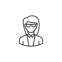 avatar manager outline icon. Signs and symbols can be used for web logo mobile app UI UX