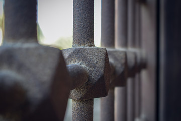 Vintage windows with security steel bars