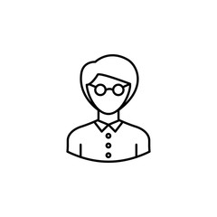 avatar teacher outline icon. Signs and symbols can be used for web logo mobile app UI UX