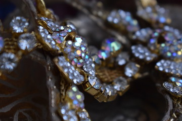 jewelry on black background