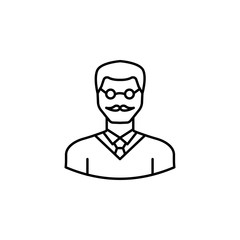 avatar professor outline icon. Signs and symbols can be used for web logo mobile app UI UX
