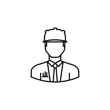 avatar engineer outline icon. Signs and symbols can be used for web logo mobile app UI UX