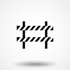 road barrier icon. Element of firefighter shop for advertising signs, mobile concept and web apps. Icon for website design and development, app development. Vector Illustration on white background
