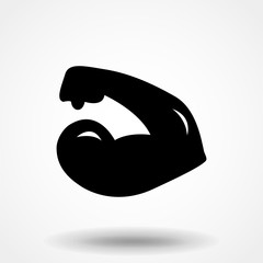 Biceps man symbol strength icon musle exercise gym logo