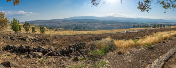View of the Hula Valley and upper Galilee