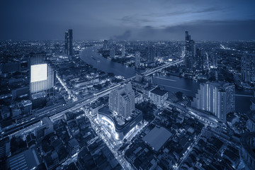 Bangkok night cityscape