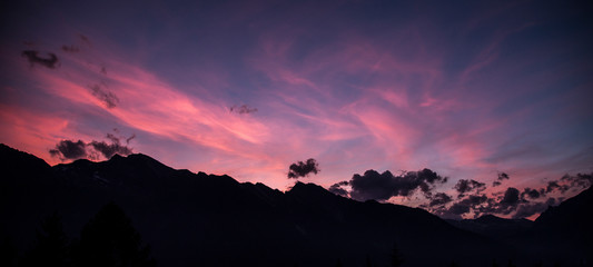 $unriese in the alps, Switzerland, Europe