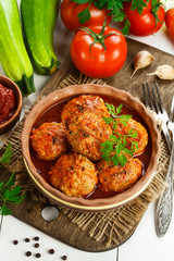 Meatballs with vegetables