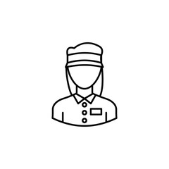 avatar cashier outline icon. Signs and symbols can be used for web logo mobile app UI UX