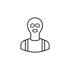 avatar thief outline icon. Signs and symbols can be used for web logo mobile app UI UX