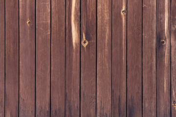 Naklejka premium Texture Of Narrow Brown Boards. Old Weathered Shabby Brown Wooden Background.