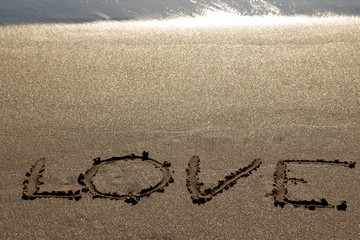Love at Carcavelos beach, Carcavelos, Cascais, Lisbon, Portugal