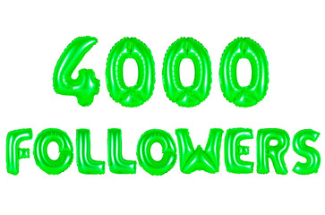 Fototapeta premium four thousand followers, green color