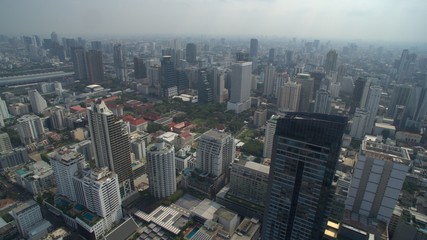 Bangkok aerial view of city