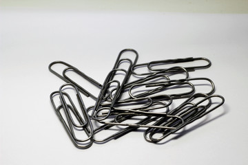 paper clips isolated on white background