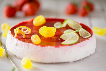 cake on a white background 