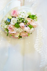 bride holding wedding bouquet