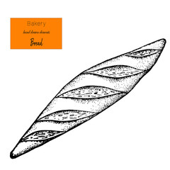 Bakery top view frame. Hand drawn sketch with bread, pastry, sweet.Vector set of bread and bakery products.  Background template for design. Can be use for menu, packaging.