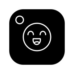 Social media glyph icon