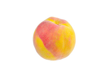 Peach isolated on white background.