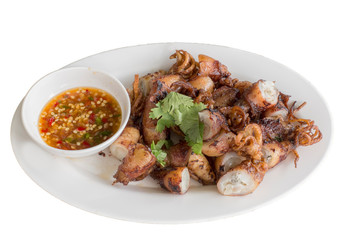 Fried squid with garlic pepper