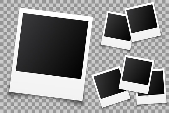 Set empty photo frame - vector for stock