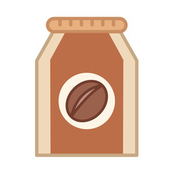 Coffee grounds LineColor illustration