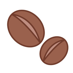 Coffee bean LineColor illustration