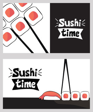 Sushi Time Business Card Design Templates