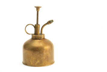Antique Brass Water Spray Isolated