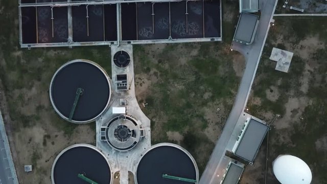 Vista a&eacute;rea depuradora de aguas residuales