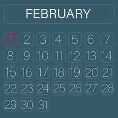 Calender Page February 1