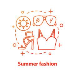 Summer fashion concept icon
