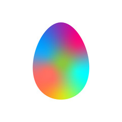 Easter egg in a playful festive style for experimentation and inspiration. Bright colors mixed in the shape of eggs for a cheerful mood.