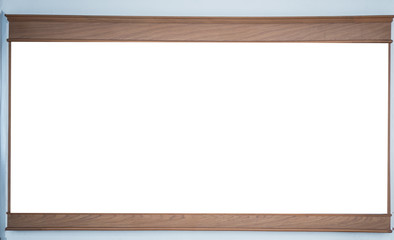 Mock up white blank advertising billboard for menu frame front restaurant cafe with plant pot. Stand booklet sheets paper tent card on table cafeteria display your product  background insert  text.