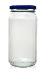 empty jar with lid isolated