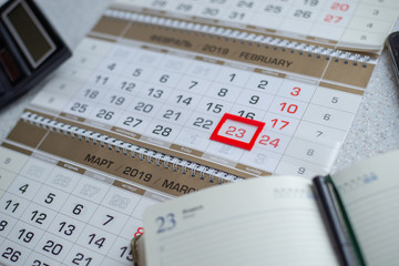 February 23 calendar planner